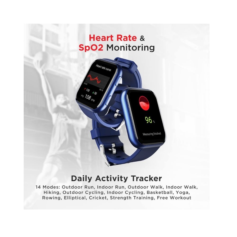 boAt Blaze Smartwatch with 1.75 HD Display, Fast Charge, Apollo 3 Blue Plus Processor, 24x7 Heart Rate & SpO2 Monitor(Deep Blue)