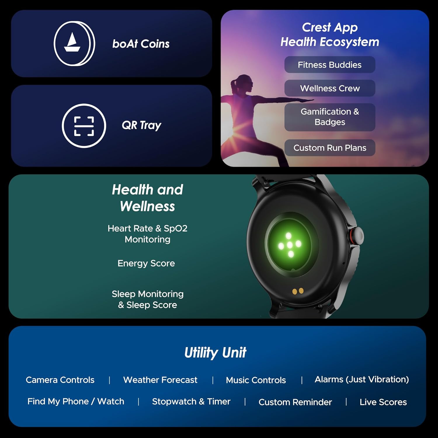 boAt Lunar Discovery w 139 35 cm HD Display Turn-by-Turn Navigation DIY Watch Face Studio Bluetooth Calling Emergency SOS QR Tray Smart Watch for Men  WomenActive Black