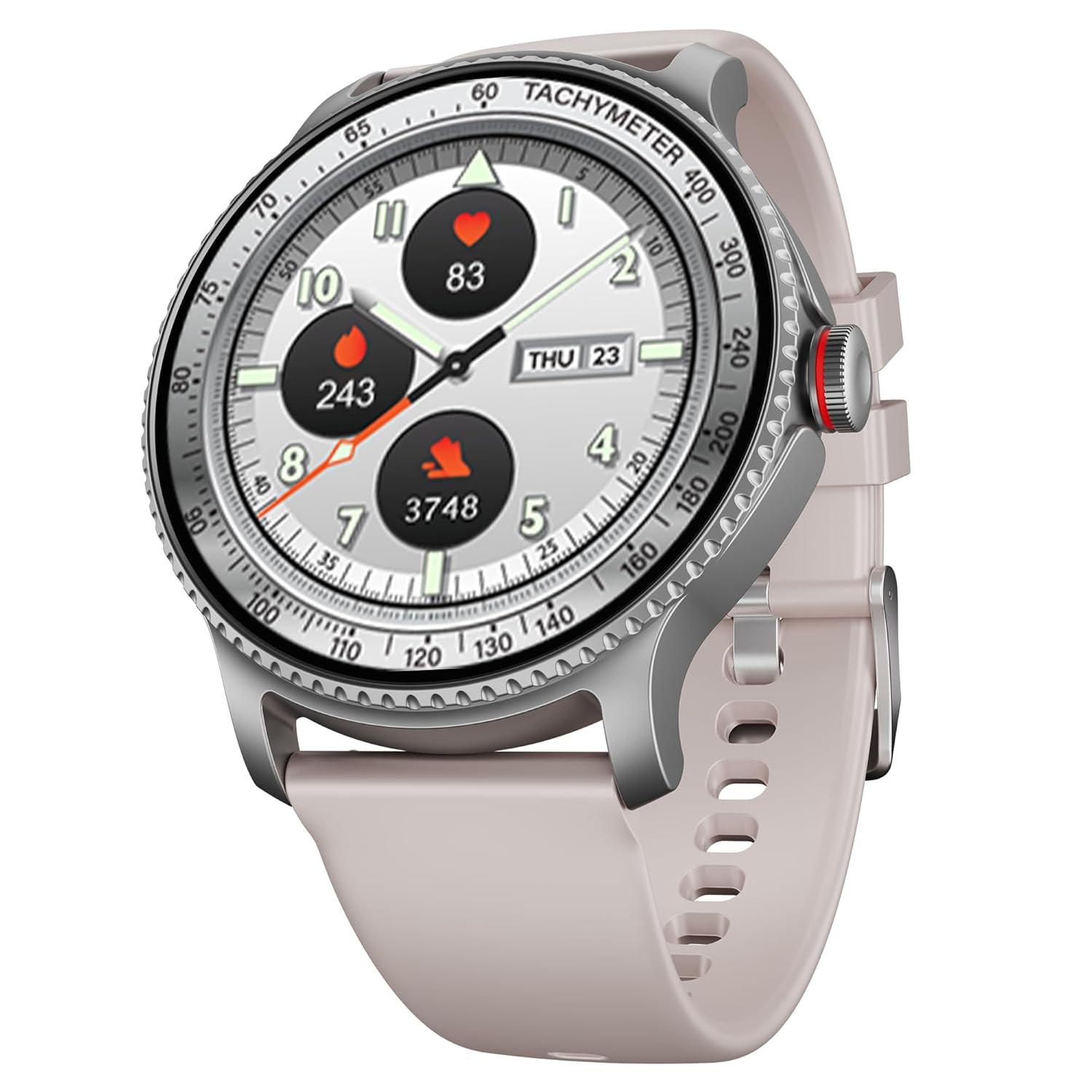 boAt Lunar Discovery w 139 35 cm HD Display Turn-by-Turn Navigation DIY Watch Face Studio Bluetooth Calling Emergency SOS QR Tray Smart Watch for Men  WomenCherry Blossom