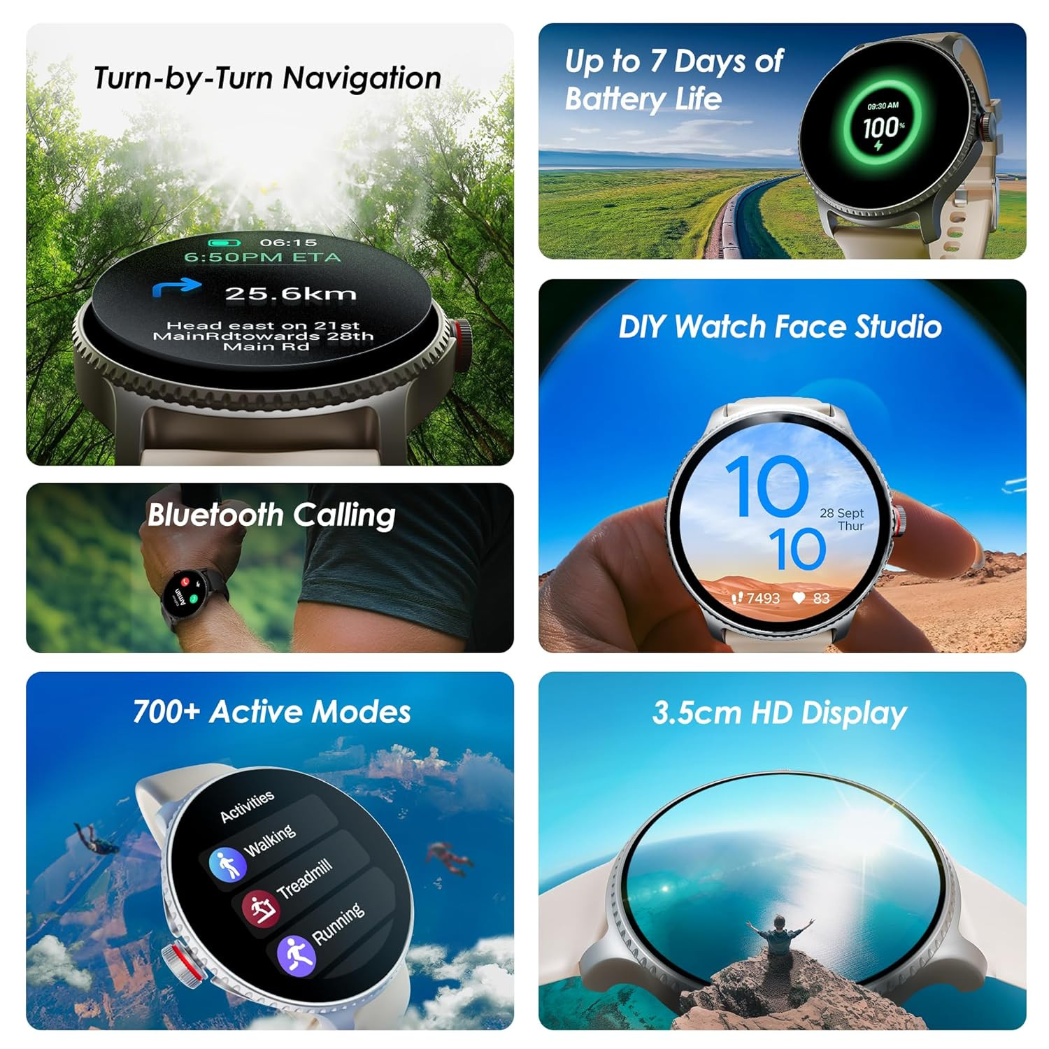 boAt Lunar Discovery w 139 35 cm HD Display Turn-by-Turn Navigation DIY Watch Face Studio Bluetooth Calling Emergency SOS QR Tray Smart Watch for Men  WomenCherry Blossom