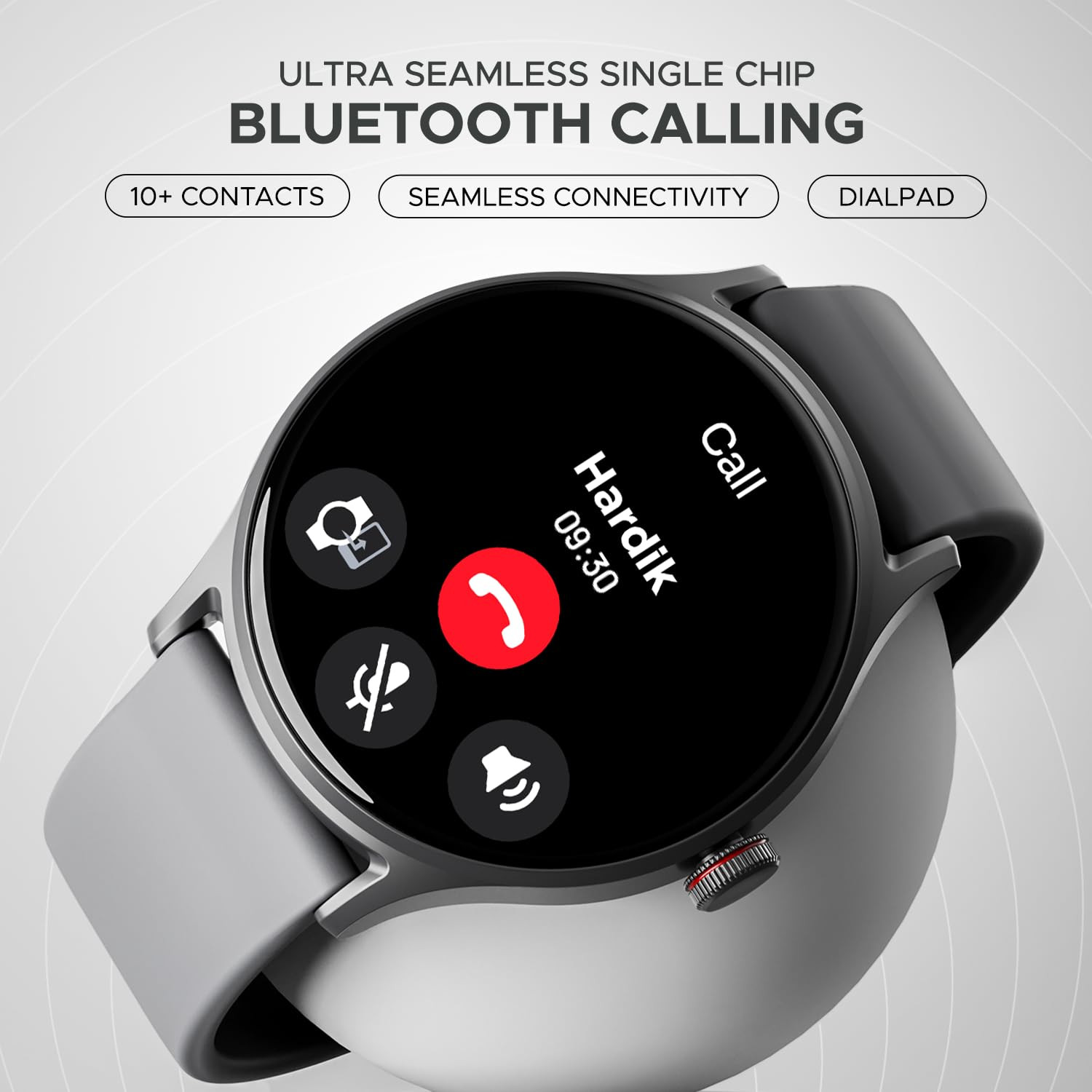 boAt Lunar Vista w 152 38 cm HD Display Advanced Bluetooth Calling Functional Crown100 Sports Mode Always on Display Heart Rate  Sp02 Monitoring Smart Watch for Men  WomenCool Grey