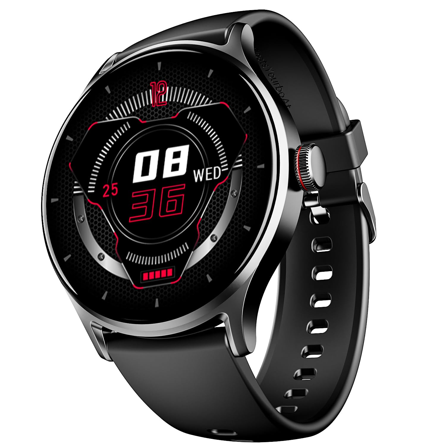 boAt Lunar Vista w 152 38 cm HD Display Advanced Bluetooth Calling Functional Crown100 Sports Mode Always on Display Heart Rate  Sp02 Monitoring Smart Watch for Men  WomenActive black