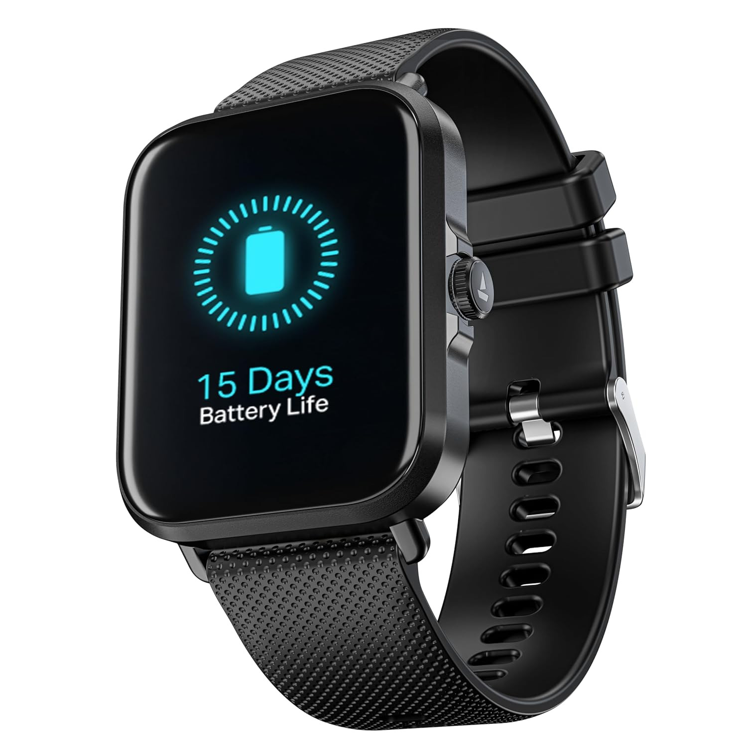 boAt New Launch Storm Infinity w15 Days Extensive Battery fueled by Huge 550mAh Battery Fast Charge 183465cmHD Display Functional Crown BT Calling Smart watch for Men  Women Active Black