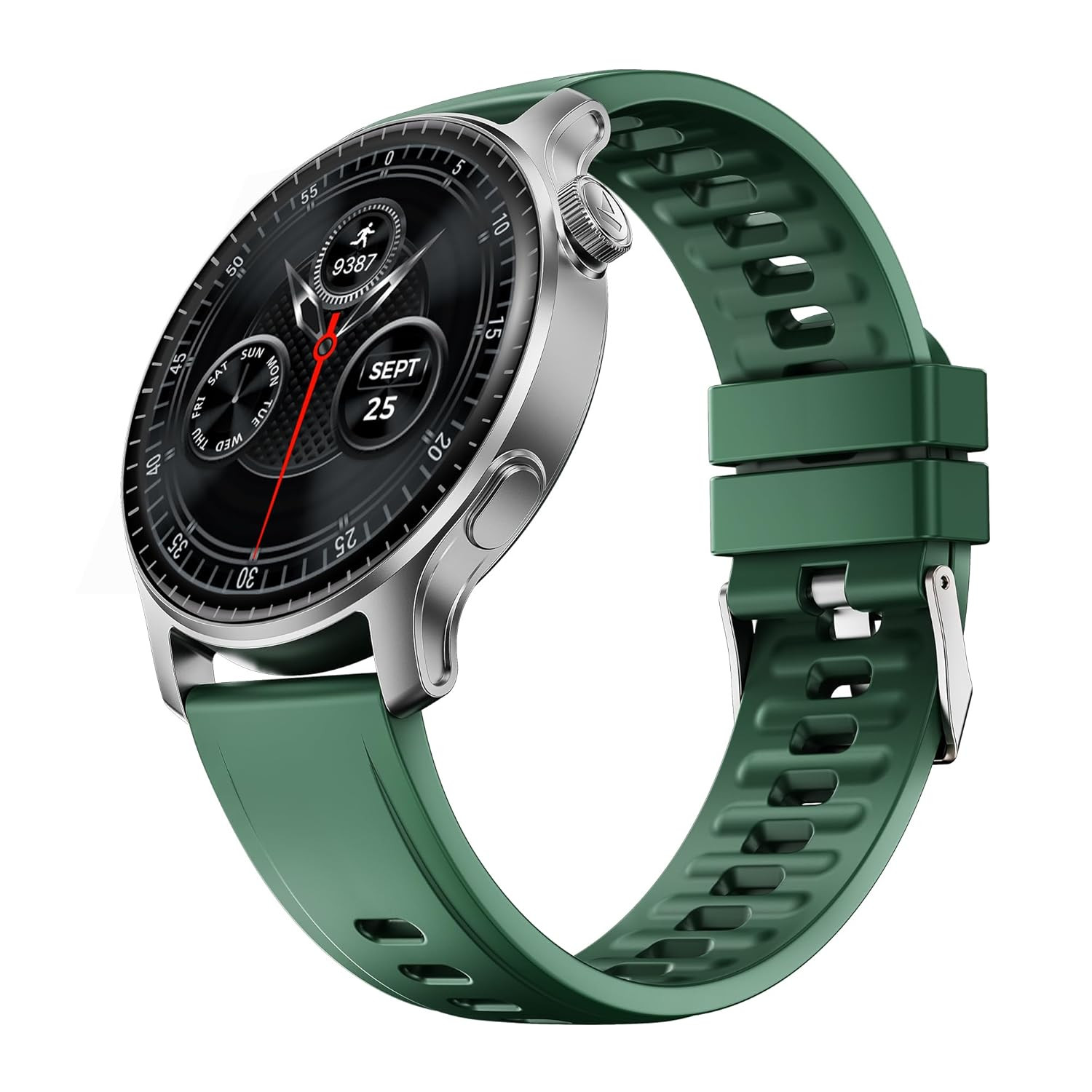 boAt New Launch Ultima Prime smartwatch with 143 AMOLED Display Personalized Fitness Nudges Functional Crown100 Sports Modes Watch Face Studio Forest Green