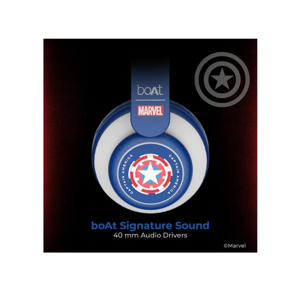 boAt Rockerz 450 Captain America Edition On-Ear Headphone(Mavel series)