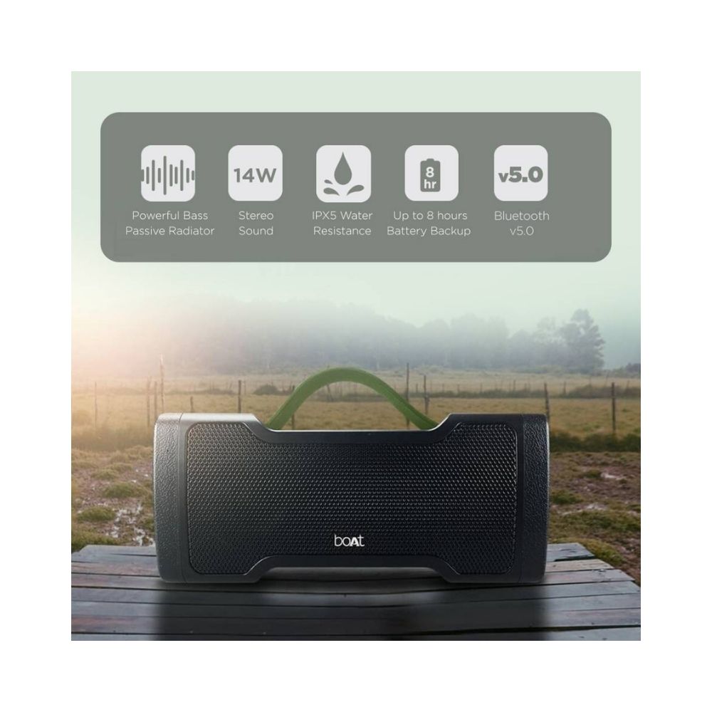 BoAt Stone 1010 Portable Bluetooth Speaker with 14 Watt(Active Black)