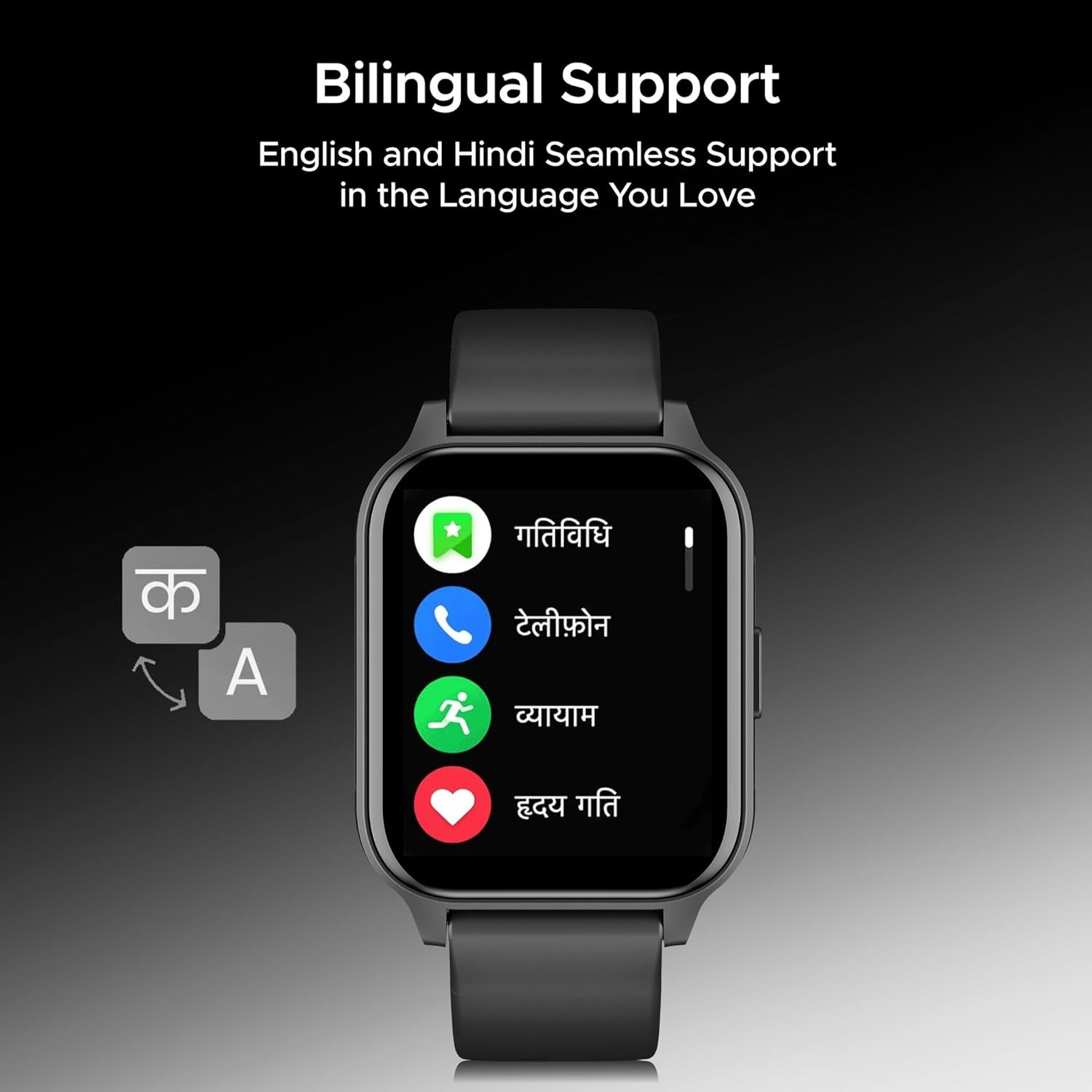 boAt Wave Call 2 Plus Smart Watch wBilingual Support HindiEnglish 196497 cm HD Display BT Calling 100Sports Modes Animated Watch Faces Voice AssistantActive Black