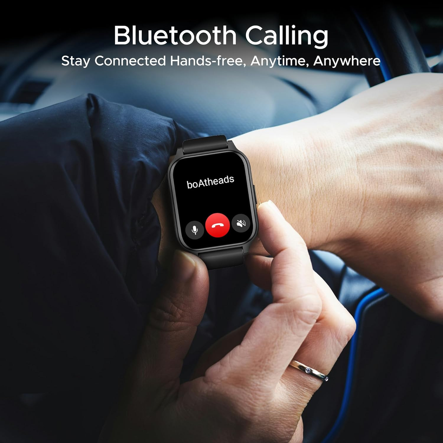 boAt Wave Call 2 Plus Smart Watch wBilingual Support HindiEnglish 196497 cm HD Display BT Calling 100Sports Modes Animated Watch Faces Voice AssistantActive Black