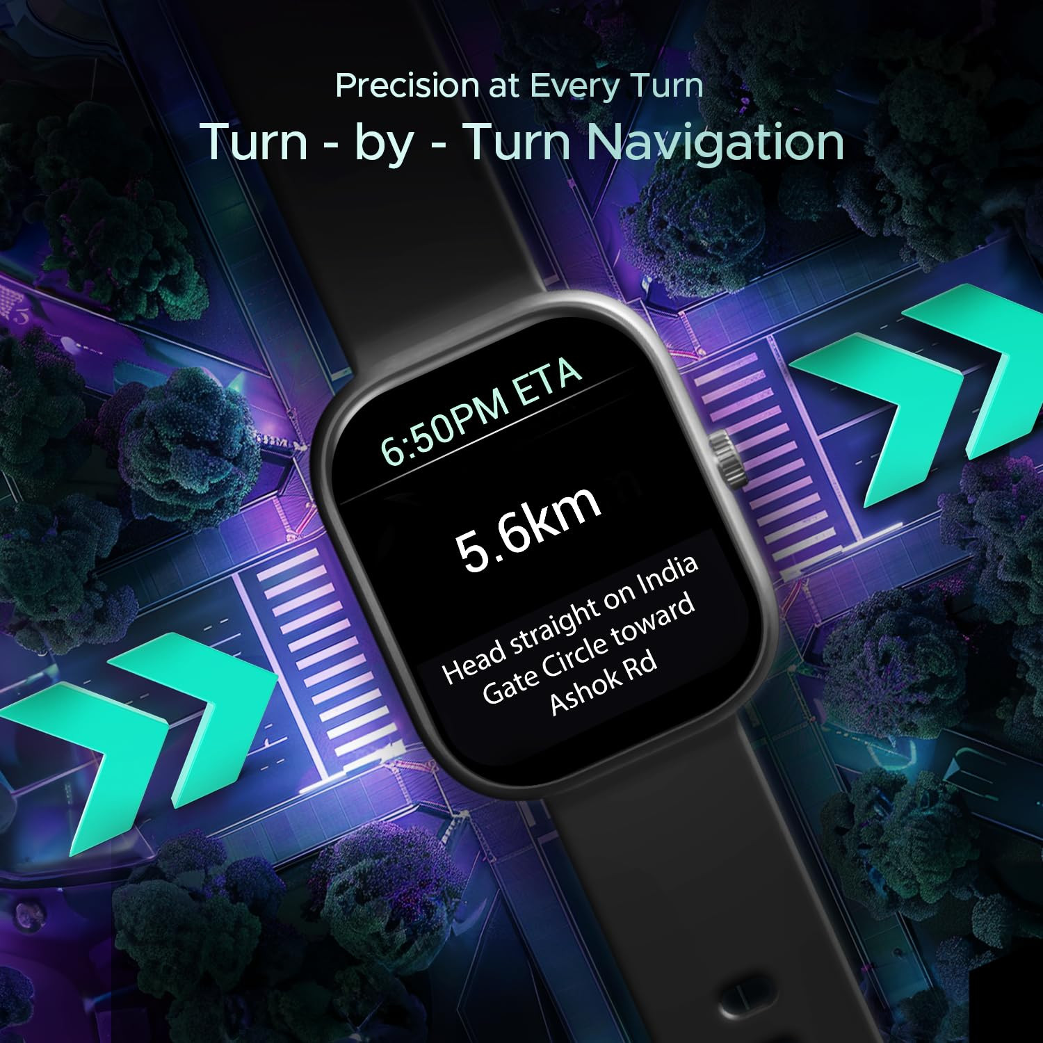 Boat Wave Sigma 3 wTurn-by-Turn Navigation 201 51 cm HD Display Bluetooth Calling Crest OS QR Tray Watch Face Studio Coins Emergency SOS Smart Watch for Men  WomenActive Black