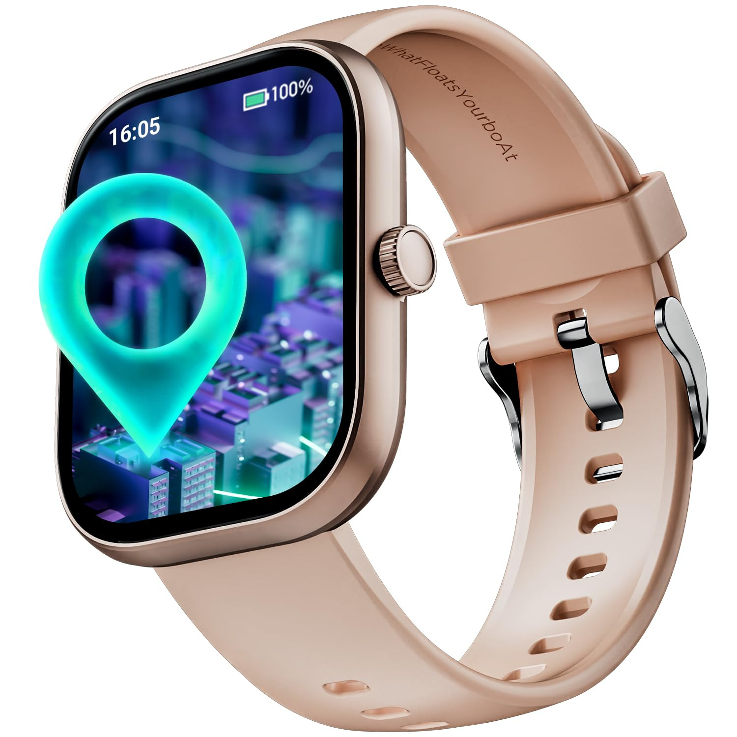 Boat Wave Sigma 3 wTurn-by-Turn Navigation 201 51 cm HD Display Bluetooth Calling Crest OS QR Tray Watch Face Studio Coins Emergency SOS Smart Watch for Men  WomenCherry Blossom