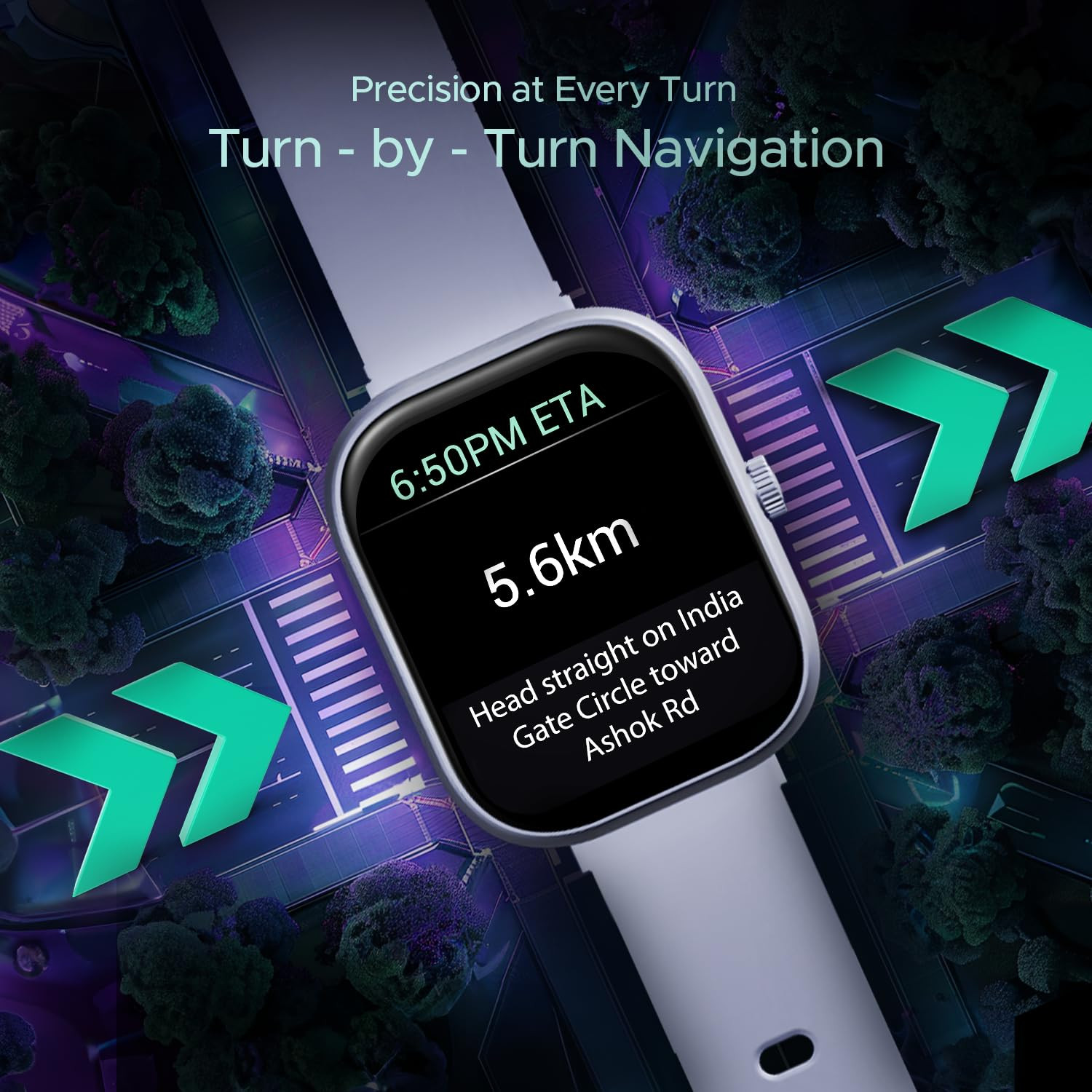 Boat Wave Sigma 3 wTurn-by-Turn Navigation 201 51 cm HD Display Bluetooth Calling Crest OS QR Tray Watch Face Studio Coins Emergency SOS Smart Watch for Men  WomenSapphire Breeze