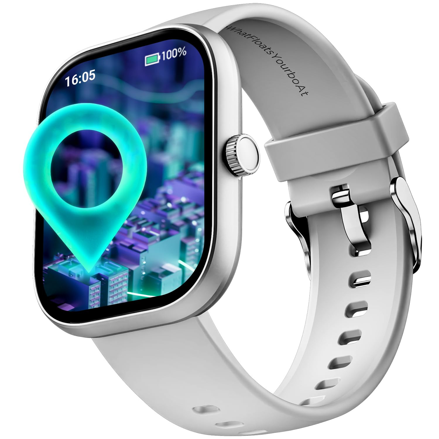 Boat Wave Sigma 3 wTurn-by-Turn Navigation 201 51 cm HD Display Bluetooth Calling Crest OS QR Tray Watch Face Studio Coins Emergency SOS Smart Watch for Men  WomenCool Grey