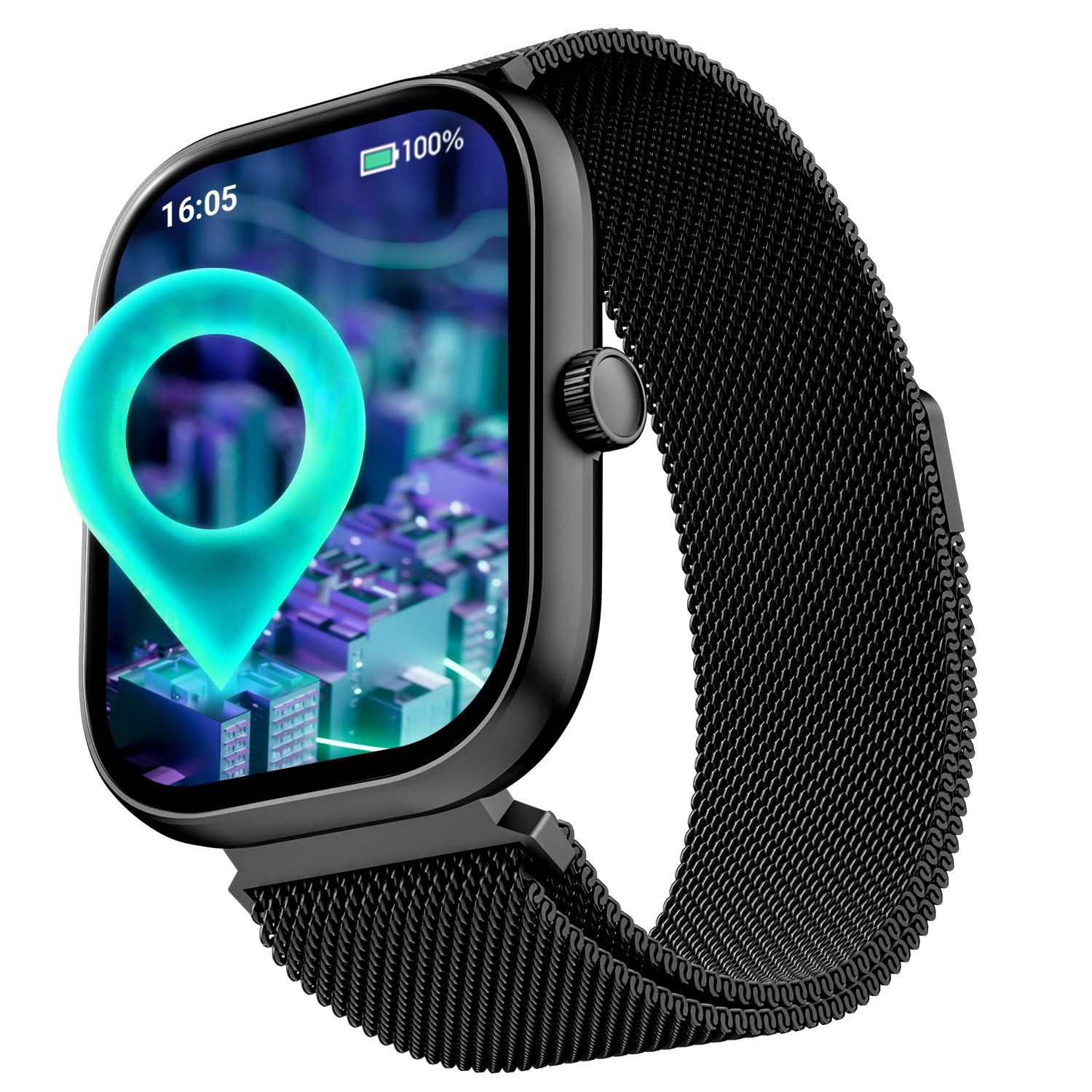 Boat Wave Sigma 3 wTurn-by-Turn Navigation 201 51 cm HD Display BT Calling Crest OS QR Tray Watch Face Studio Coins Emergency SOS Smart Watch for Men  WomenMetal Black