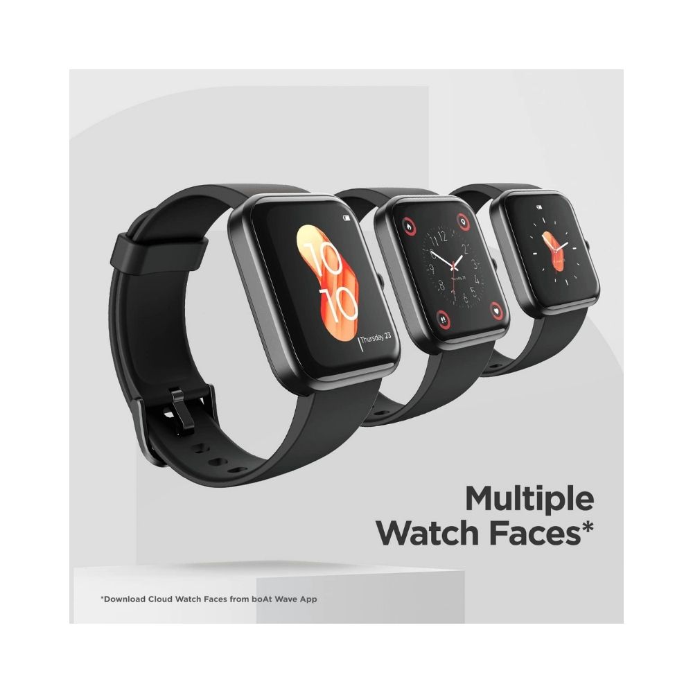 boAt Xtend Smartwatch with Alexa Built-in, 1.69â HD Display (Charcoal Black)