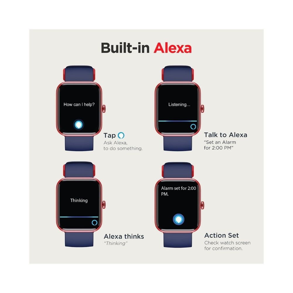 boAt Xtend Smartwatch with Alexa Built-in, 1.69ÃÂ HD Display (Deep Blue)