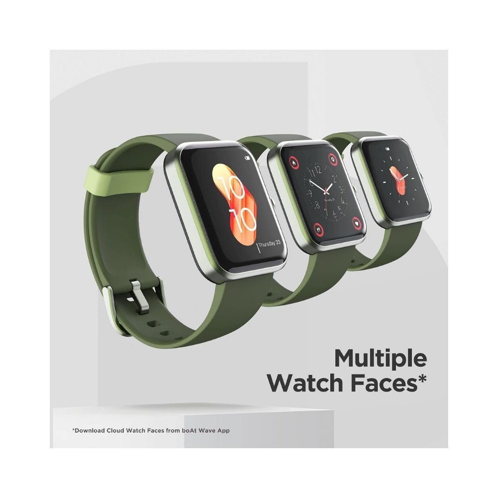 boAt Xtend Smartwatch with Alexa Built-in, 1.69 HD Display (Olive Green)