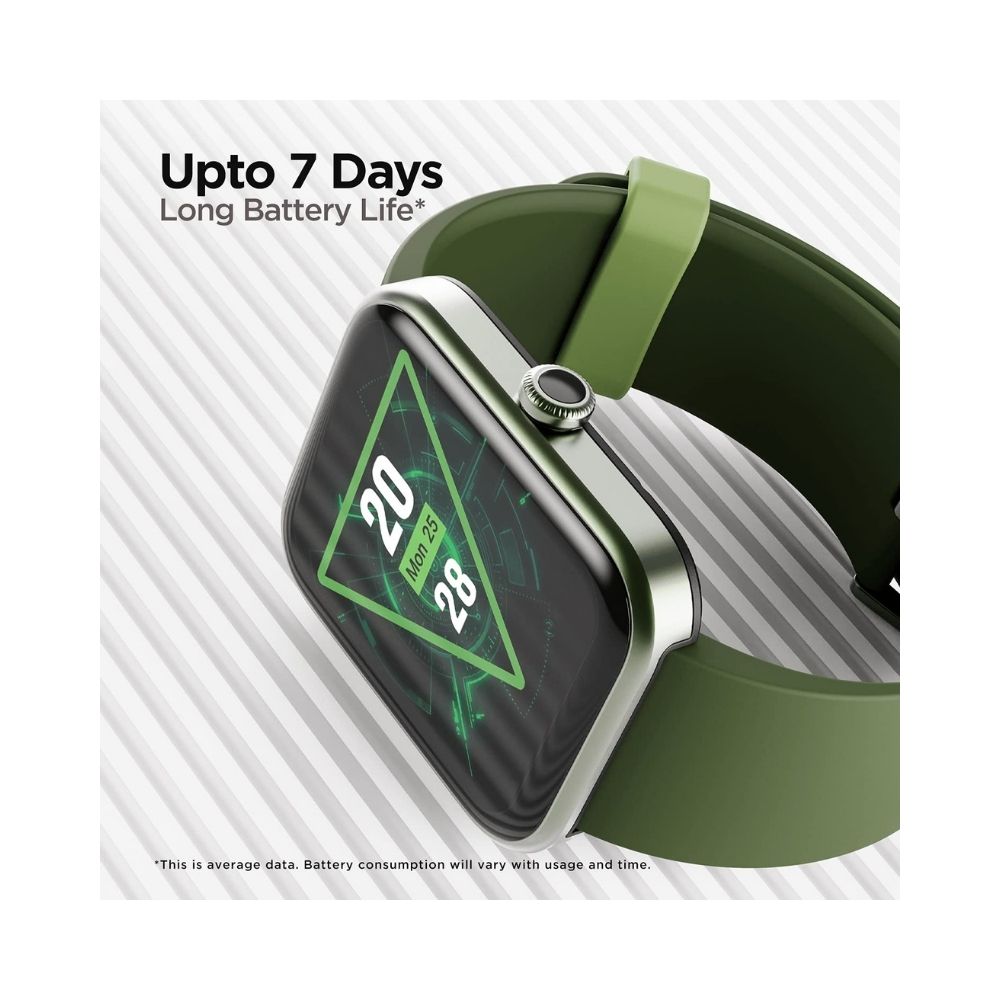 boAt Xtend Smartwatch with Alexa Built-in, 1.69 HD Display (Olive Green)