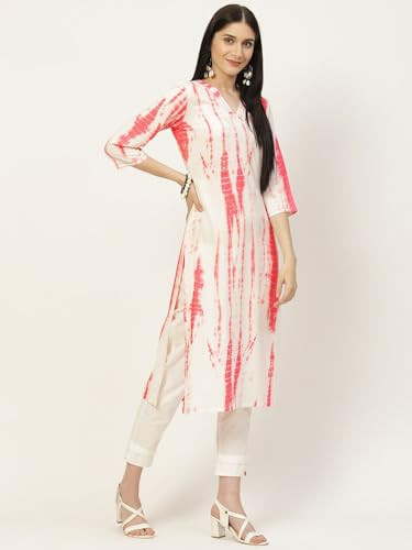 Bollyclues Women's Printed Crepe Straight Printed Kurti(BC-TE) Red,Size-2XL