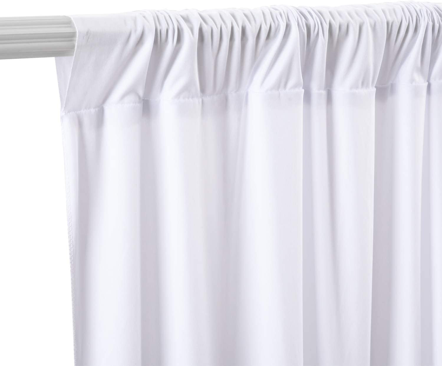 Boltove® White Wrinkle Free Decoration Backdrop Curtain Drapes White Backdrop Panels Background for Photography Wedding Parties Birthday Anniversary Function | Set of 2 |