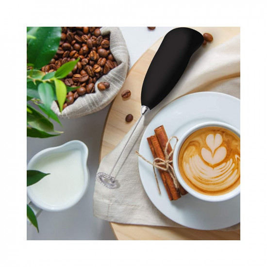 Bonsenkitchen Milk Frother Handheld Electric Matcha Whisk Handheld Milk Frother Electric Stirrer White Wall henging stend for acreylic and Handheld Coffee Frother Mini Blender Multi Color