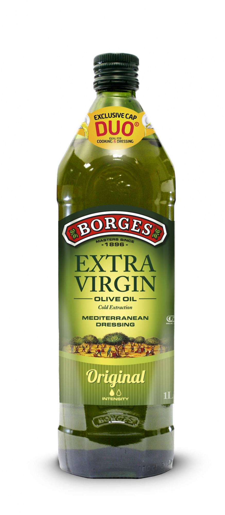 Borges Extra Virgin Olive Oil -1L Glass & Unfiltered Organic Apple Cider Vinegar with Mother, 355ml