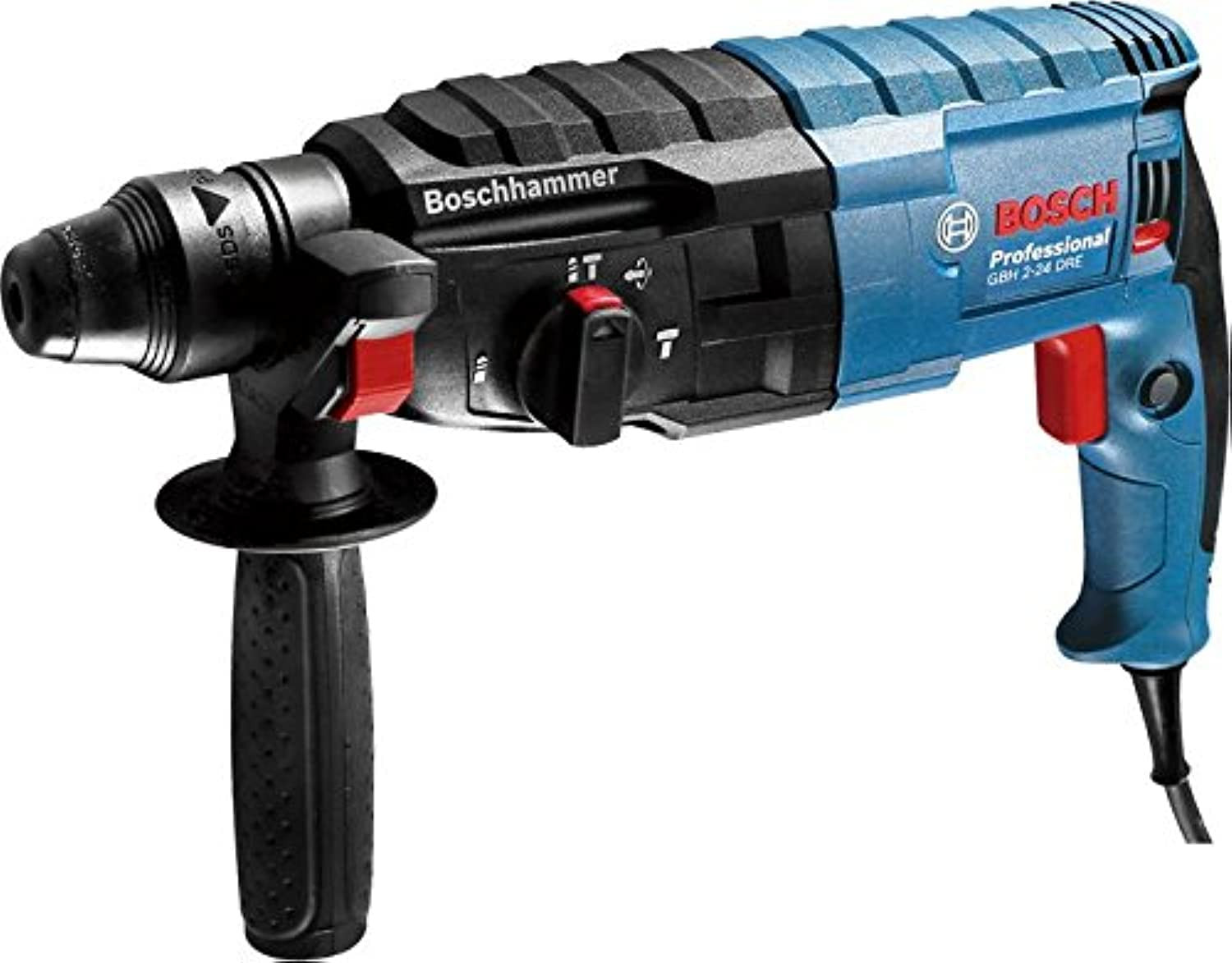 Bosch GBH 2-24 DRE Heavy Duty Corded Electric Rotary Hammer With SDS Plus, 1,300 rpm, 4,200 bpm, 790W, 2.7 J, 2.8 kg, Variable Speed, Low Vibration, 3 Modes, 1 Year Warranty