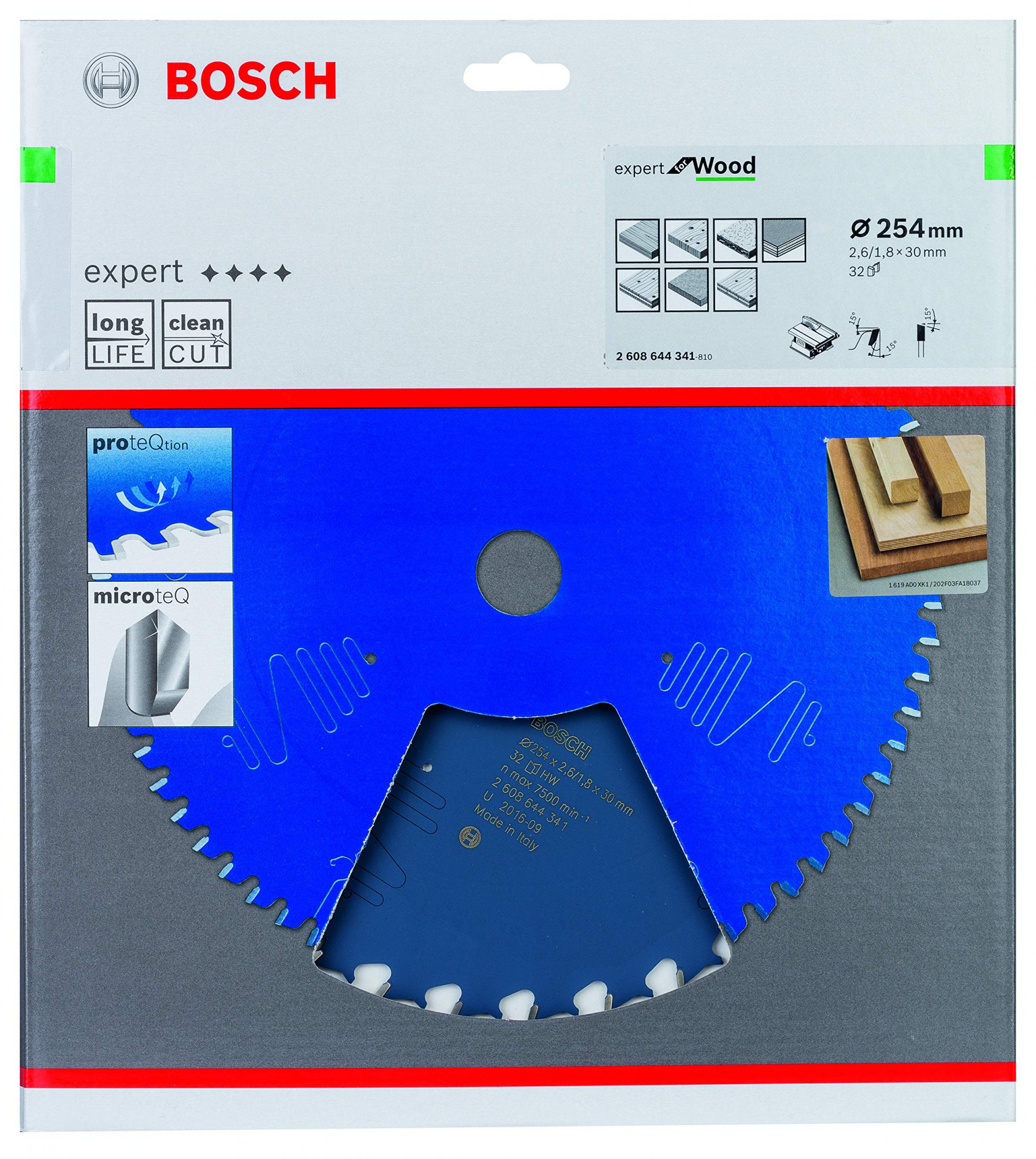 Bosch Professional Circular saw blade for wood 254mm dia 30mm bore 32 Teeth
