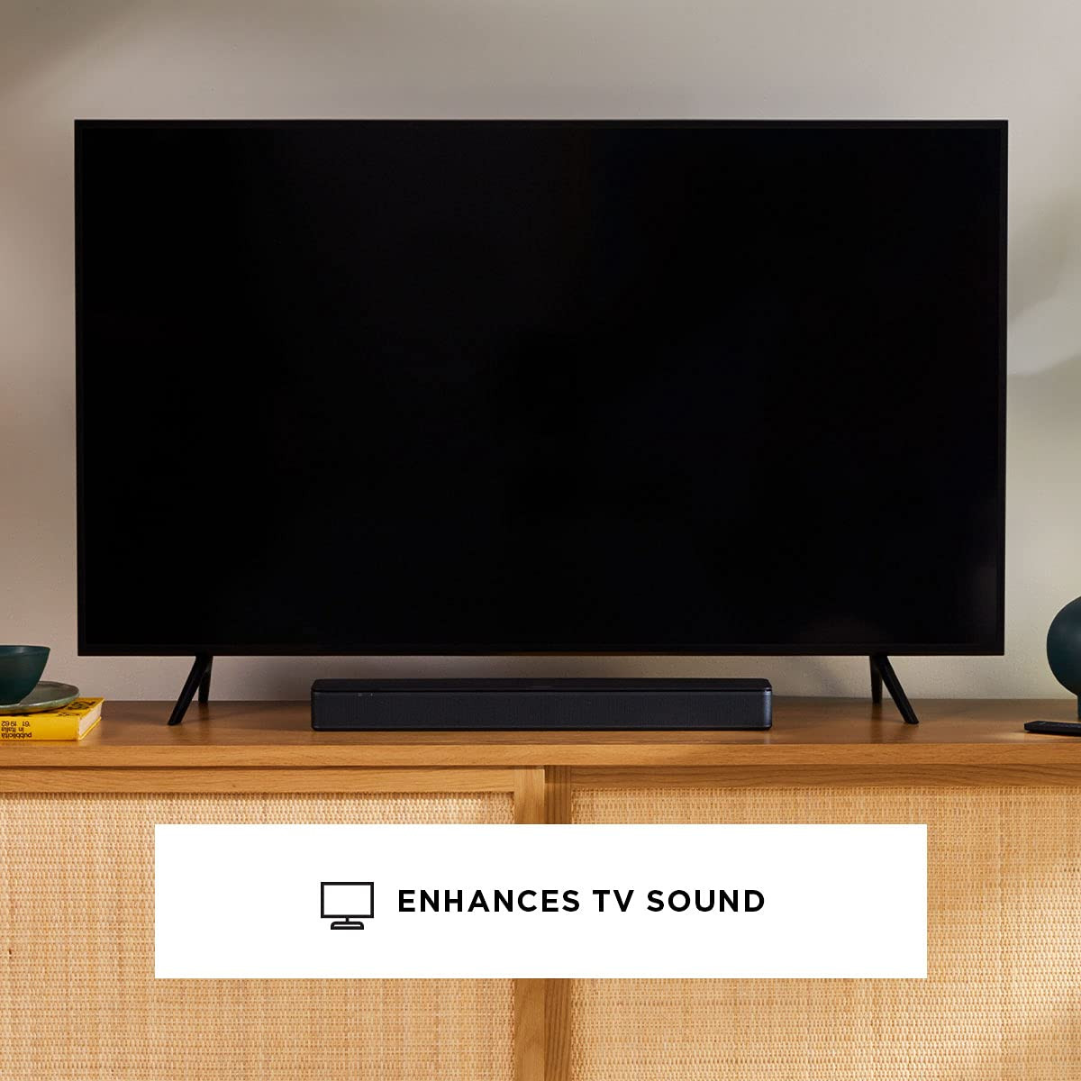 Bose TV Speaker- Small Soundbar for TV with Bluetooth and HDMI-ARC Connectivity Includes Remote Control and Optical Audio Cable Wall mountable Black
