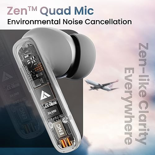 Boult Audio Newly Launched W50 Bluetooth Truly Wireless In Ear Earbuds with 50H Playtime, Quad Mic ENC, 45ms Low Latency Gaming, Dual Tone Fast Charging Case, 13mm Bass Drivers, IPX5 TWS (Silver Sand)