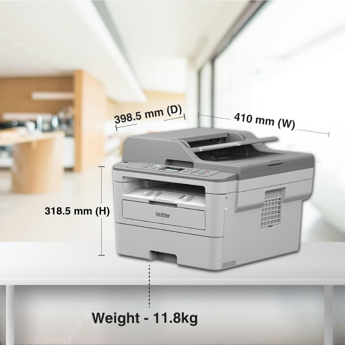 Brother DCP-B7535DW Multi-Function Monochrome Laser Printer with Auto Duplex Printing  Wi-Fi Toner Box Technology