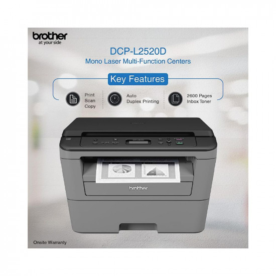 Brother DCP-L2520D Multi-Function Monochrome Laser Printer with Auto-Duplex Printing