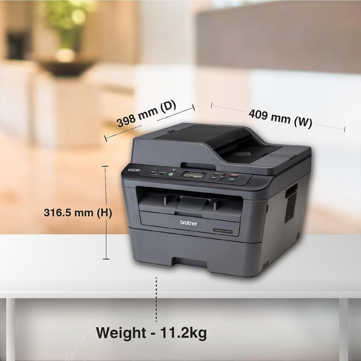 Brother DCP-L2541DW Multi-Function Monochrome Laser Printer with Wi-Fi Network  Auto Duplex Printing