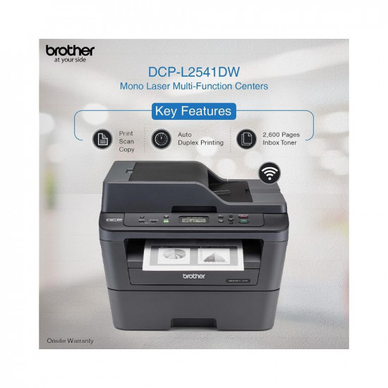 Brother DCP-L2541DW Multi-Function Monochrome Laser Printer with Wi-Fi, Network & Auto Duplex Printing
