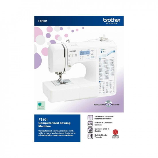 Brother FS 101 Computerized Plastic Sewing Machine White