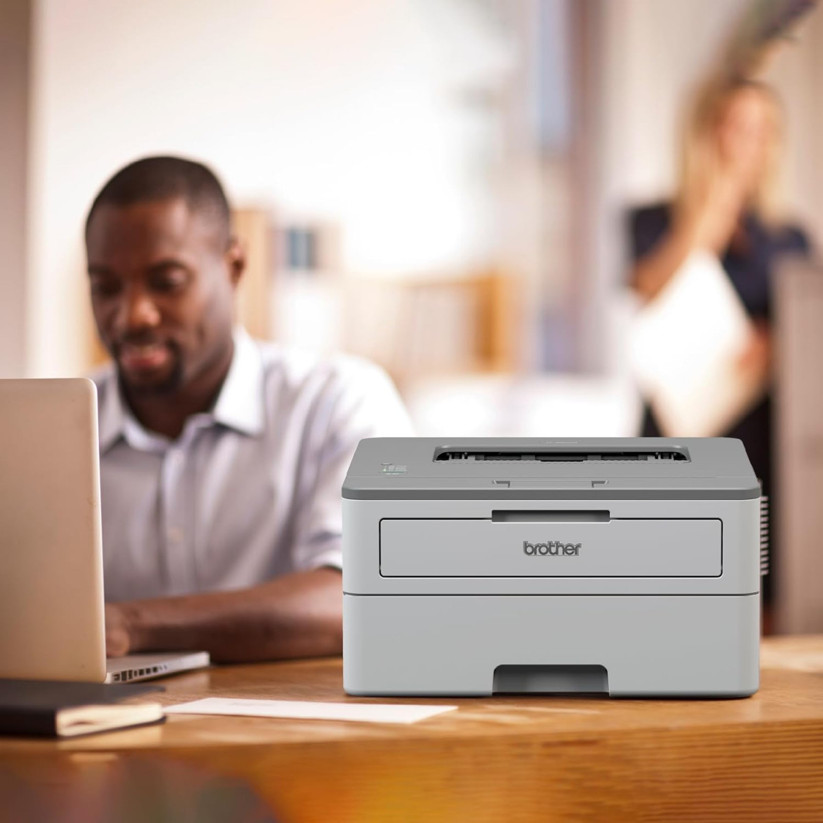 Brother HL-B2000D Mono Laser Printer with Auto Duplex Printing Toner Box Technology Grey