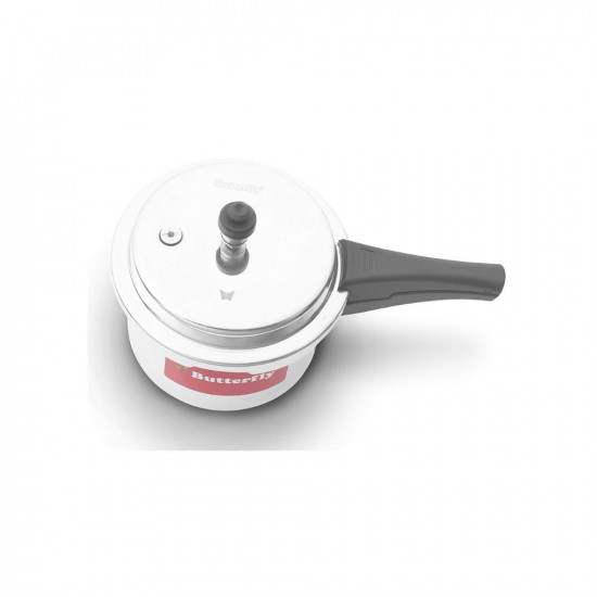 Butterfly Cordial Induction Base Aluminium Pressure Cooker with Outer Lid, 3 Litres, Silver