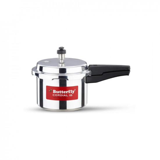 Butterfly Cordial Induction Base Aluminium Pressure Cooker with Outer Lid 3 Litres Silver