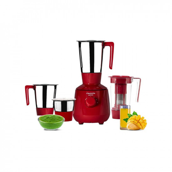 Butterfly Lightning Mixer Grinder 750W 4 Jars Red