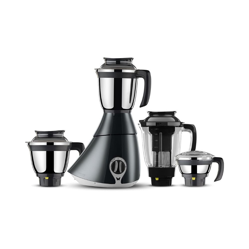 Butterfly Matchless Mixer Grinder 750W 4 Jars Grey White
