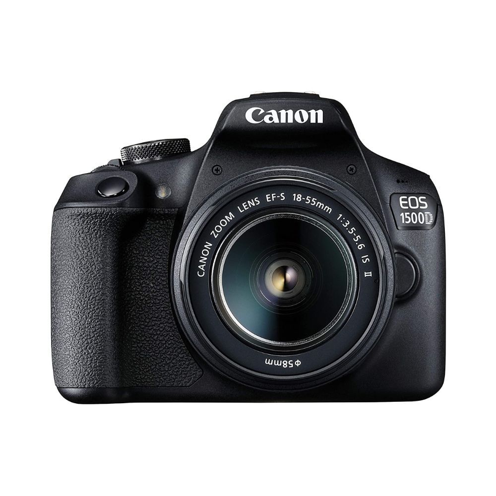 Canon EOS 1500D 24.1 Digital SLR Camera (Black) with EF S18-55 is II Lens