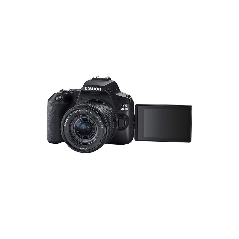 Canon EOS 200D II 241MP Digital SLR Camera  EF-S 18-55mm f4 is STM Lens Black