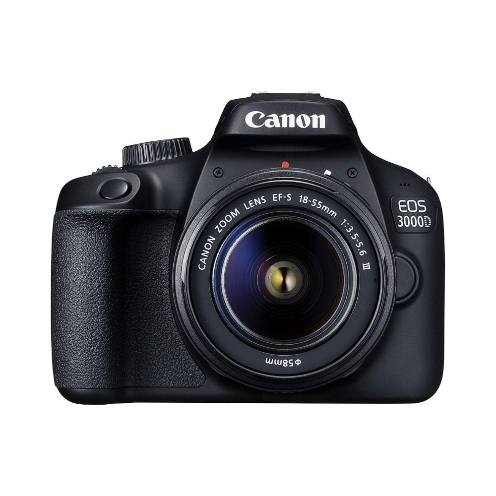 Canon EOS 3000D 18MP Digital SLR Camera Black with 18-55mm is II Lens 16GB Card and Carry Case