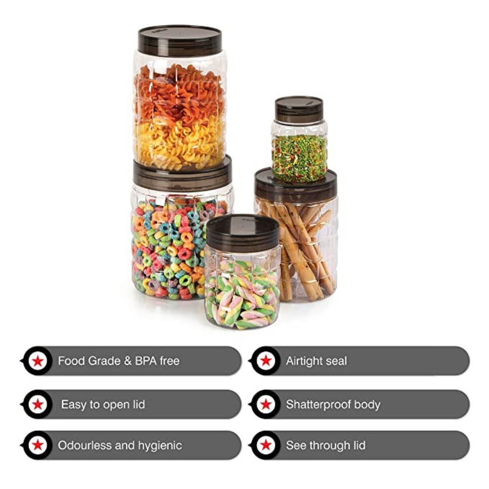 Cello Checkers PET Plastic Canister Small Set 24-Pieces,