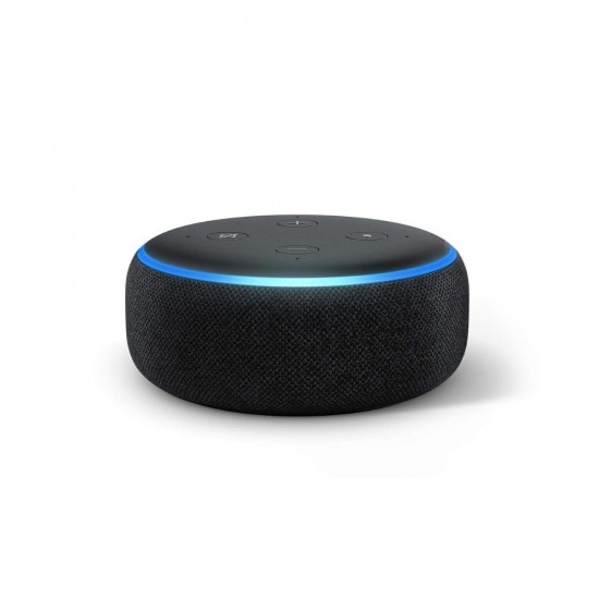 Certified Refurbished Echo Dot 3rd Gen Black  Smart speaker with Alexa
