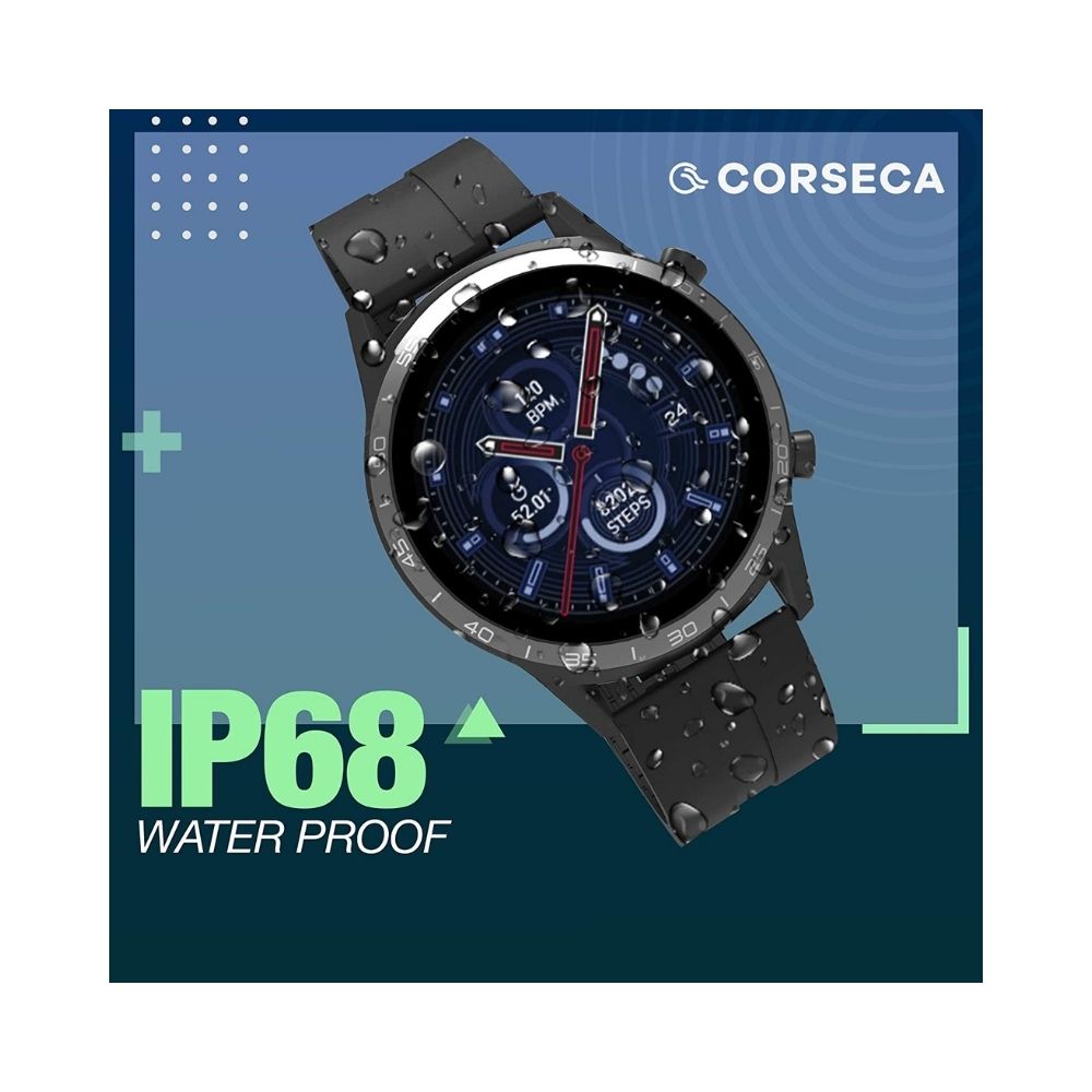 Corseca Fittex Pro Bluetooth Smart Watch- Black, Large(DMW6096)