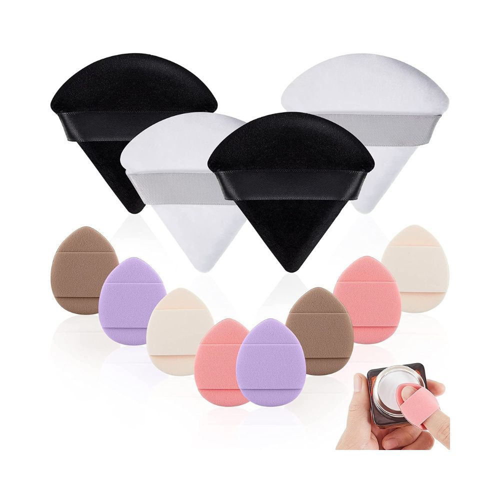 COSLUXE 10 Pieces 6 - Soft Face Triangle Makeup Puff, 4