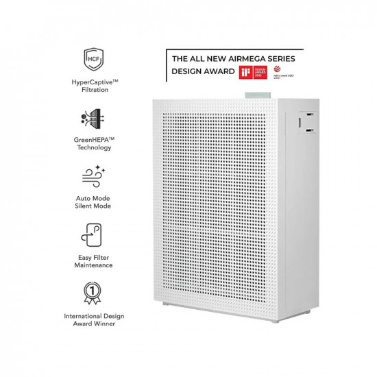 Coway Professional Air Purifier for Home, Longest Filter Life 8500 Hrs, Green True HEPA Filter, Traps 99.99% Virus & PM 0.1 Particles, Warranty 7 Years (AirMega 150 (AP-1019C))
