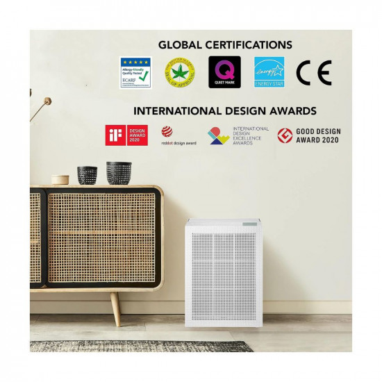 Coway Professional Air Purifier for Home, Longest Filter Life 8500 Hrs, Green True HEPA Filter, Traps 99.99% Virus & PM 0.1 Particles, Warranty 7 Years (AirMega 150 (AP-1019C))