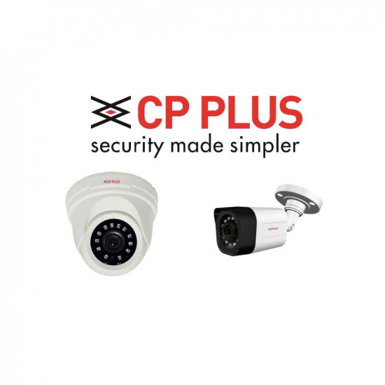 CP Plus Astra HD 8 Channel DVR with 24 MP 1 Dome  4 Bullet Cameras  2 TB Surveillance HDD  31 Cable 90 Mtr  8 CH Power Supply  BNC  DC Full Combo Kit