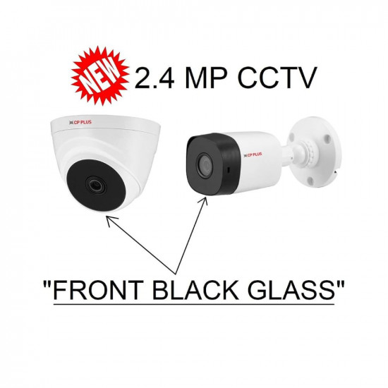 CP PLUS Full HD 8 Channel DVR with 24 MP 4 Dome  4 Bullet Cameras  2 TB HDD  31 Cable roll  8 CH Power Supply  BNC  DC Full Combo Kit